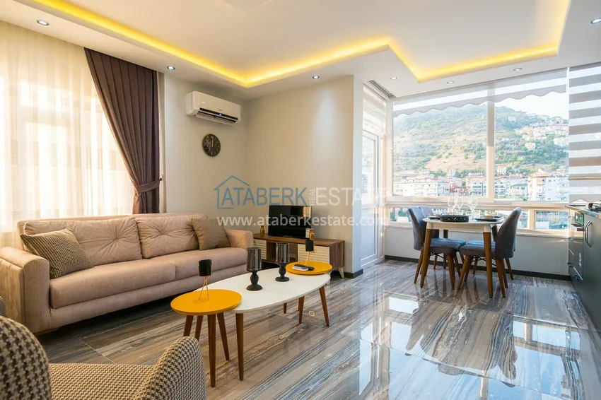 Purchase  Ready-made housing in the center of Alanya, for a residence permit — a one-bedroom apartment with furniture and mountain views 4 