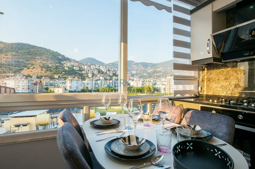 Purchase  Ready-made housing in the center of Alanya, for a residence permit — a one-bedroom apartment with furniture and mountain views 8 