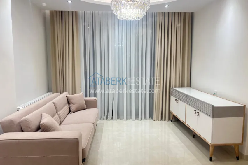 Purchase Turnkey one-bedroom apartment with two glazed balconies in a prestigious complex - Mahmutlar, Alanya 6