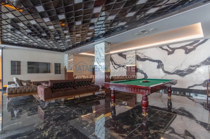 Turnkey one-bedroom apartment with two glazed balconies in a prestigious complex - Mahmutlar, Alanya 9