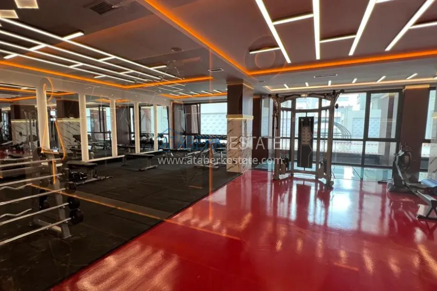 Turnkey one-bedroom apartment with two glazed balconies in a prestigious complex - Mahmutlar, Alanya 14