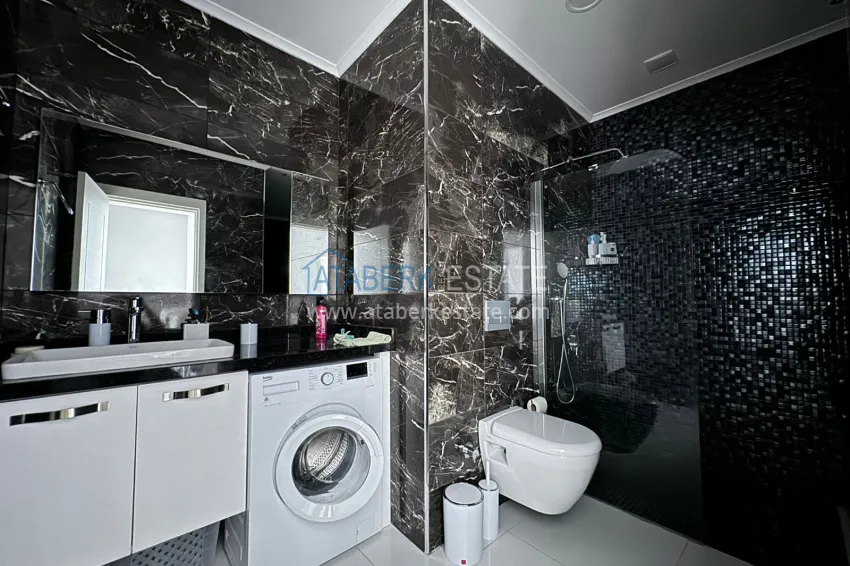 Purchase  2+1 penthouse with new furniture and panoramic views in Alanya, Kargicak district 13 