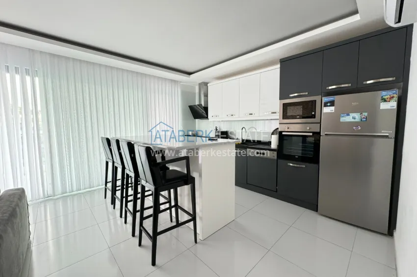 Purchase  2+1 penthouse with new furniture and panoramic views in Alanya, Kargicak district 7 