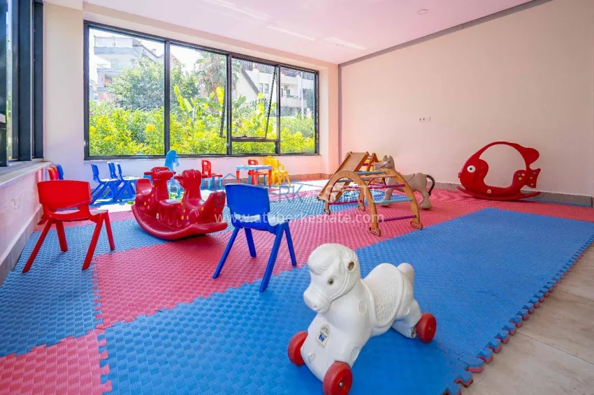 Stylish 3+1 linear apartment in the heart of Oba. Real estate under residence permit and citizenship 15 