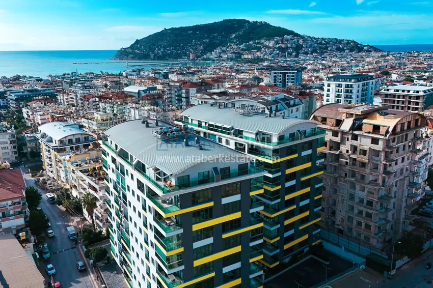 2+1 apartment with a separate kitchen and a glazed balcony in the center of Alanya — furniture suitable for a residence permit 3 