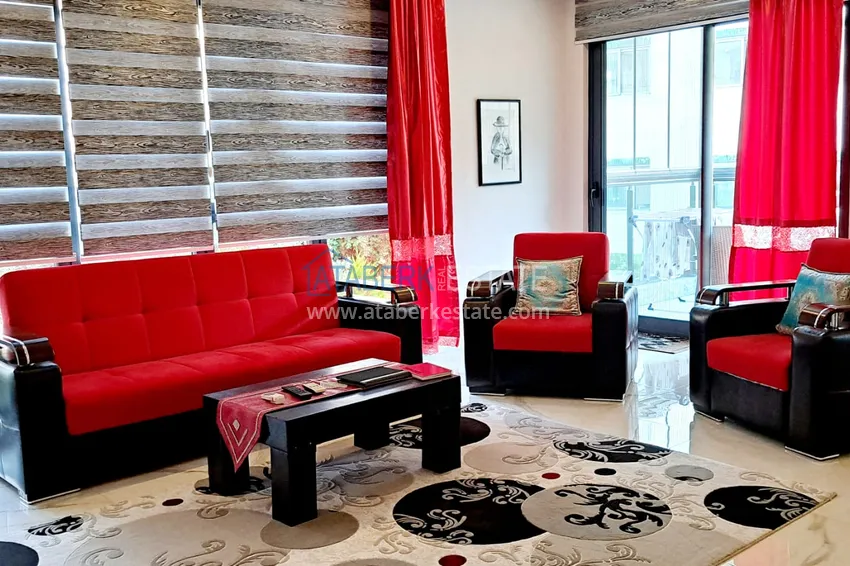 Purchase  2+1 apartment with a separate kitchen and a glazed balcony in the center of Alanya — furniture suitable for a residence permit 3 