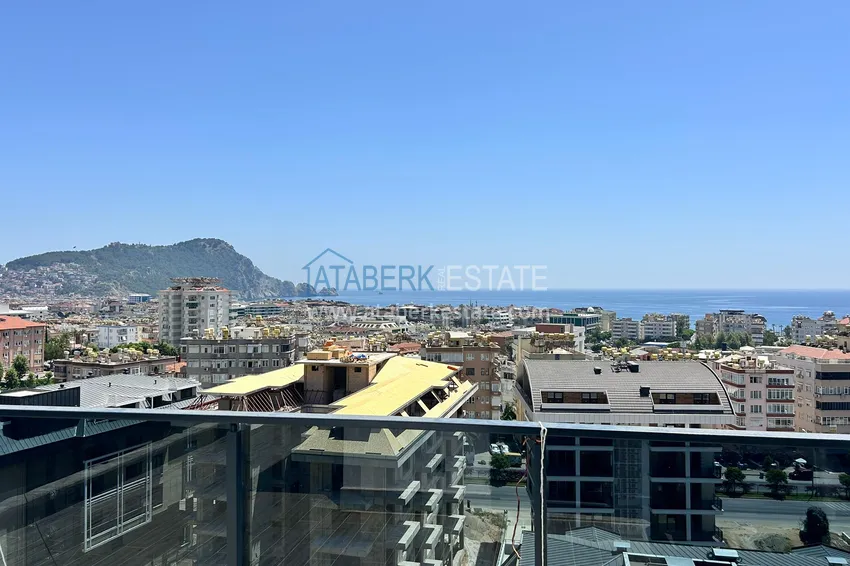 Purchase  2+1 penthouse duplex with sea and mountain views in the center of Alanya 17 