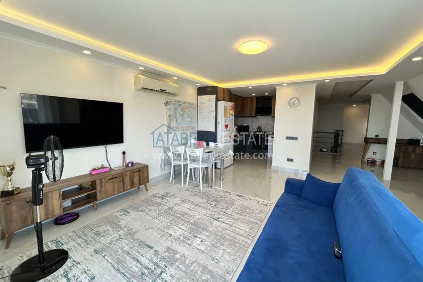 Purchase  2+1 penthouse duplex with sea and mountain views in the center of Alanya 7 
