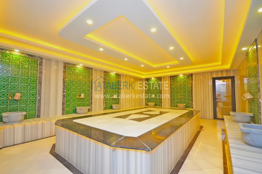 Newly furnished 1+1 apartment in a comfort-class residence in Oba, Alanya 14 