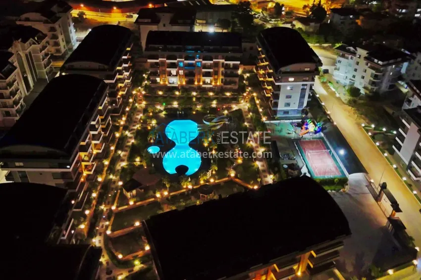 Newly furnished 1+1 apartment in a comfort-class residence in Oba, Alanya 4 