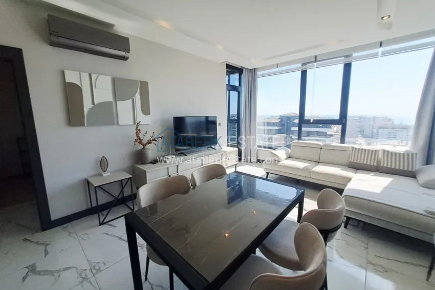 Purchase 2+1 apartment with furniture, glazed balcony and sea view in the center of Mahmutlar, Alanya 6 