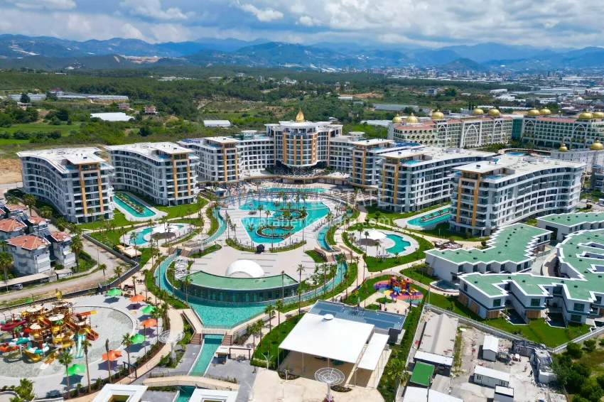 2+1 garden duplex for rent in Alanya, Turkler district - A8 Complex Hotel 1