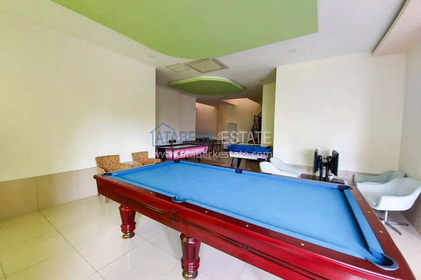 Furnished 2+1 apartment in Avsallar — in a residence with a private beach 20 