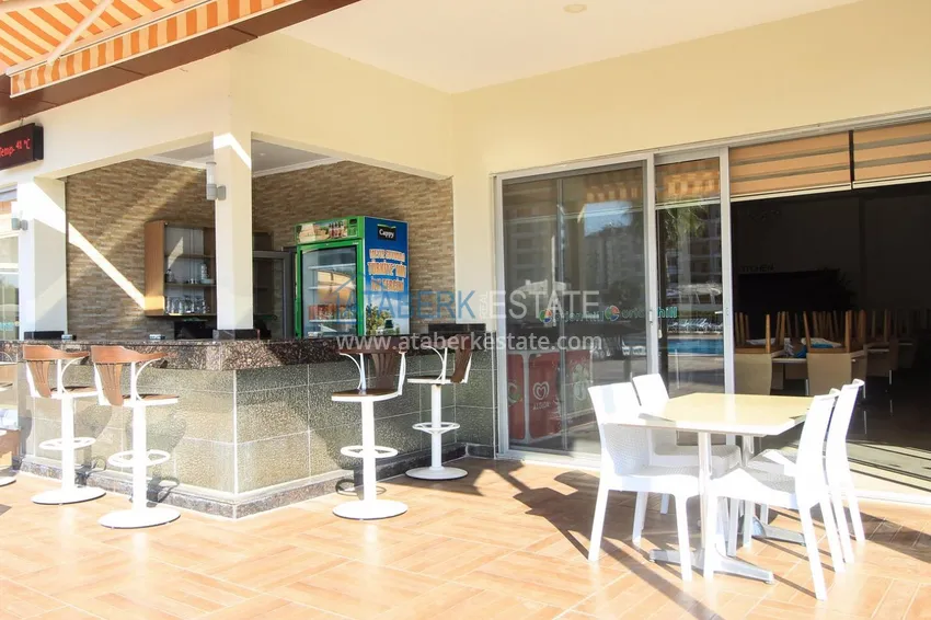 Furnished 2+1 apartment in Avsallar — in a residence with a private beach 10 