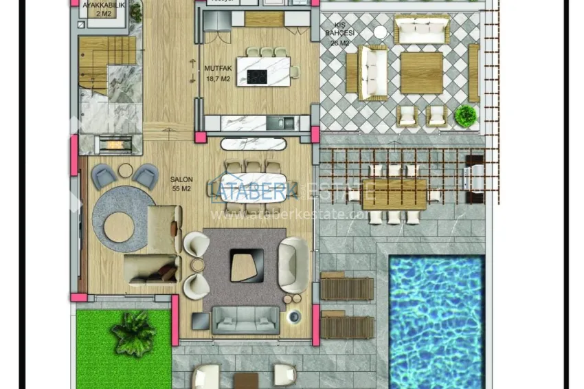 Buy cheap Modern villas in Antalya, Konyaalti district — private pool, garden and ideal location 1