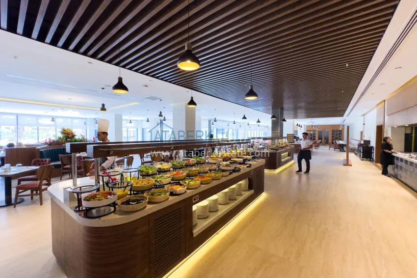 For long-term rent - stylish 2+1 turnkey apartment in a luxury hotel complex, Alanya, Turkler district I12 54