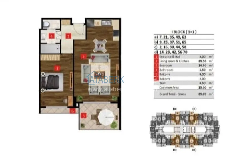 Buy cheap 1+1 apartment in Alanya, Turkler district - a resort complex with rich infrastructure 1 