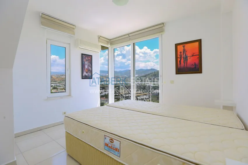 Purchase 3+1 penthouse duplex with panoramic views in Konakli, Alanya 14