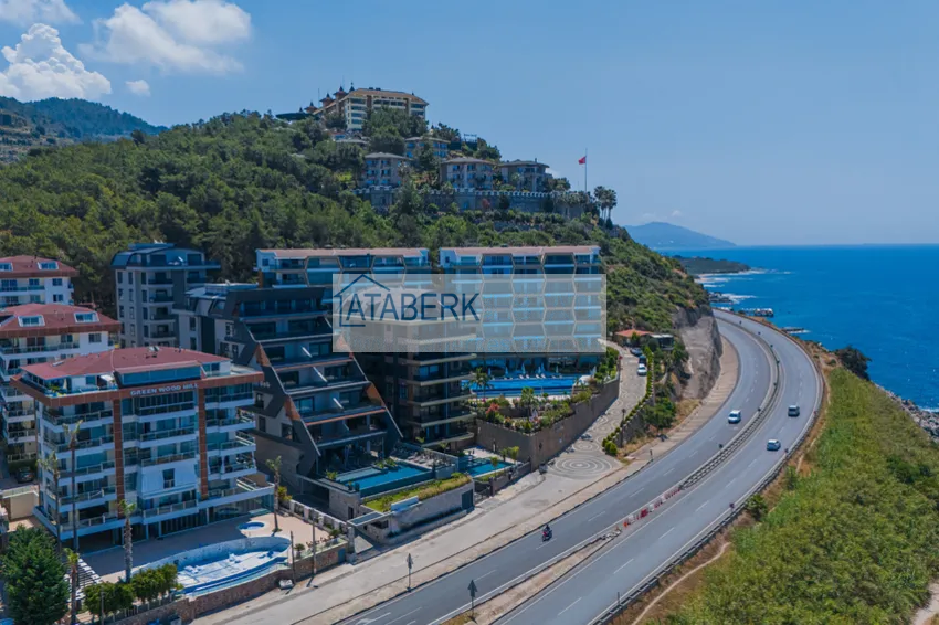 Linear 4+1 apartment on the beachfront in Alanya, Kargicak district — for citizenship 2