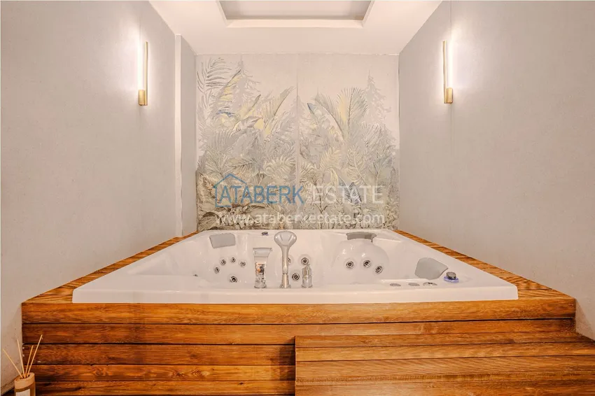 Linear 4+1 apartment on the beachfront in Alanya, Kargicak district — for citizenship 48