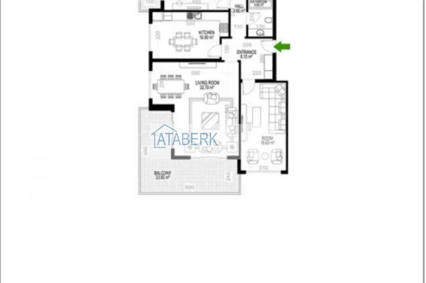Buy cheap Linear apartment 3+1 201 m² in Alanya, Mahmutlar district center 1