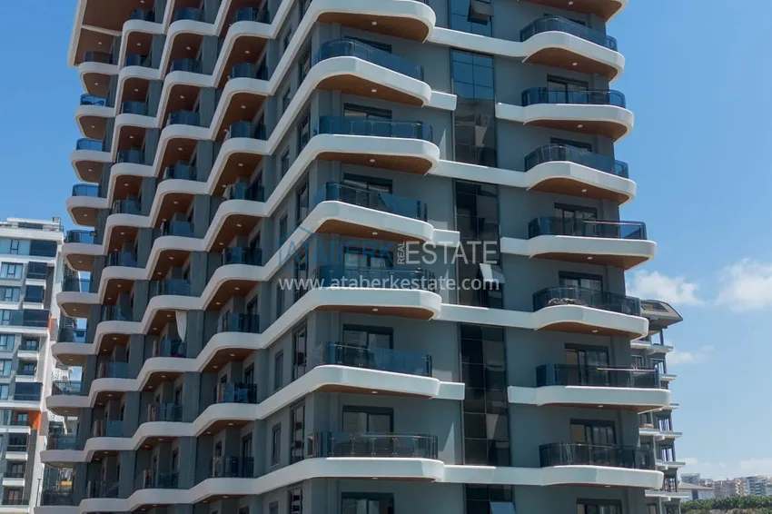 Three-room apartment with sea view in a complex under construction - Mahmutlar district, Alanya 2 