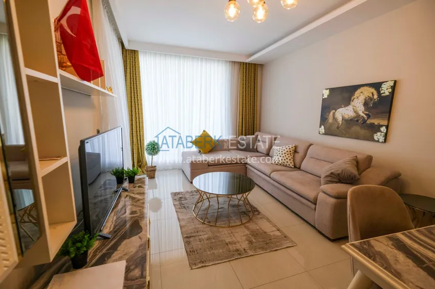 Purchase 1+1 apartment with private garden in an elite complex on the beachfront — Alanya, Kestel district 12 