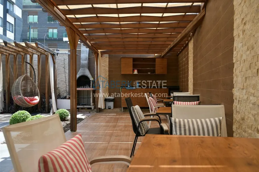 1+1 apartment with private garden in an elite complex on the beachfront — Alanya, Kestel district 14 