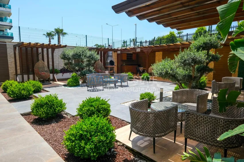 1+1 apartment with private garden in an elite complex on the beachfront — Alanya, Kestel district 16 