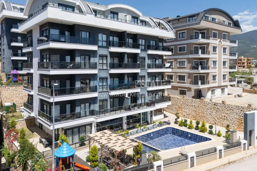 2+1 duplex apartment in Alanya, Oba district - furnished and with a comfortable layout 1 