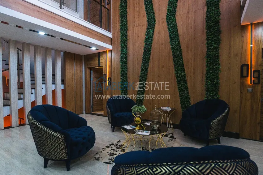 1+1 apartment with private garden in an elite complex on the beachfront — Alanya, Kestel district 21 