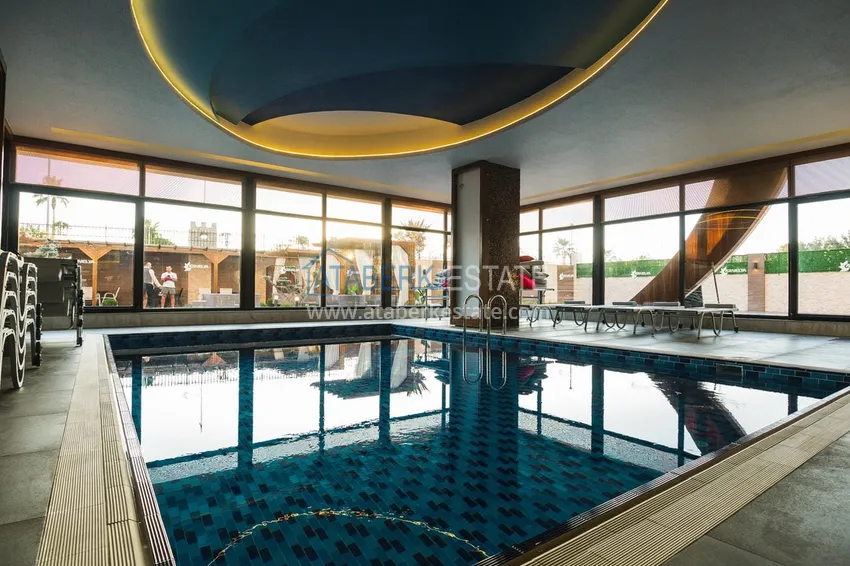 1+1 apartment with private garden in an elite complex on the beachfront — Alanya, Kestel district 23 