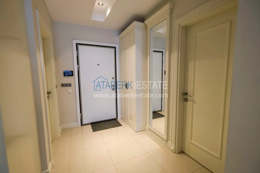 Purchase 1+1 apartment with private garden in an elite complex on the beachfront — Alanya, Kestel district 6 