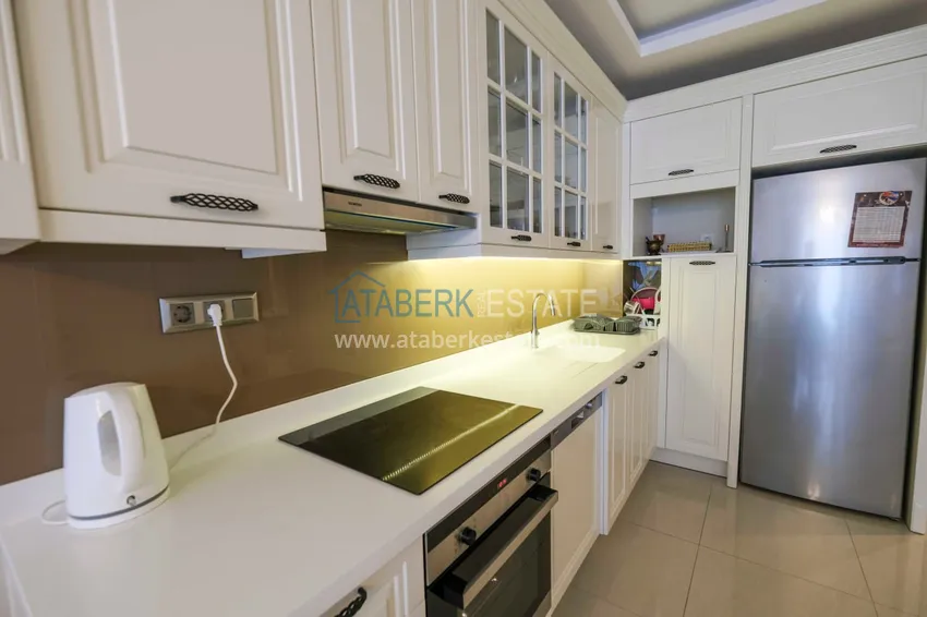 Purchase 1+1 apartment with private garden in an elite complex on the beachfront — Alanya, Kestel district 8 