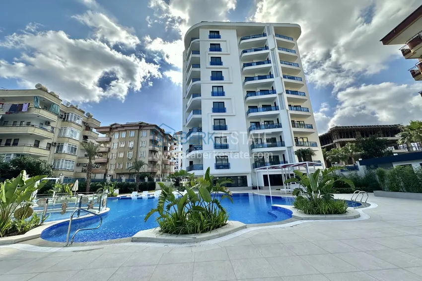 Suitable for short term rentals. 1+1 furnished apartment in a modern complex, Alanya center  1 