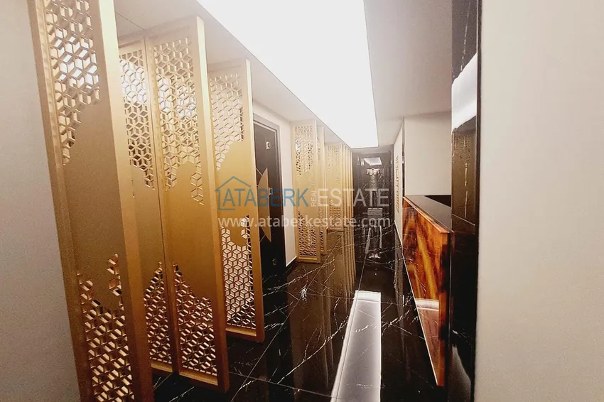 Suitable for short term rentals. 1+1 furnished apartment in a modern complex, Alanya center  11 