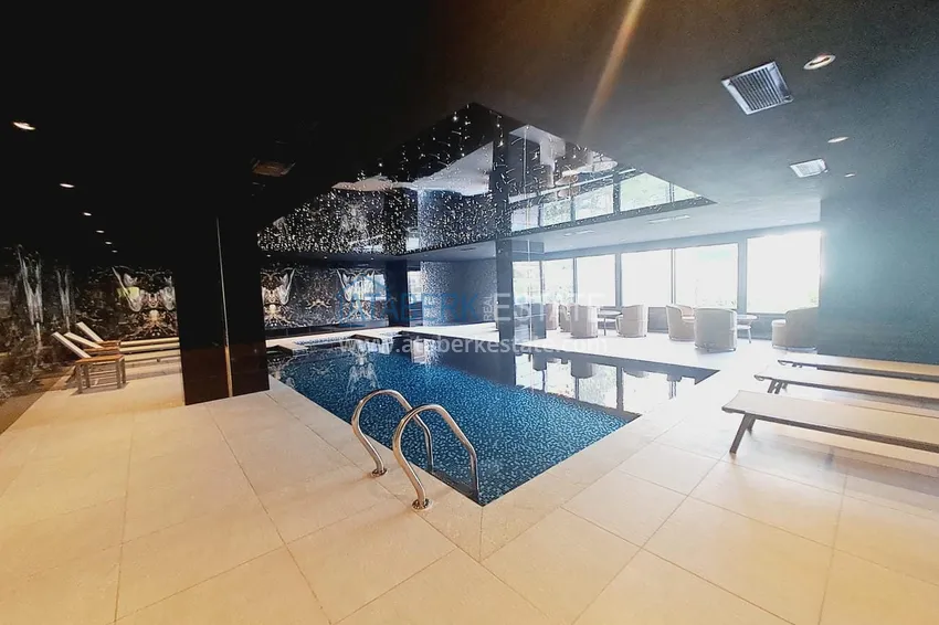 Suitable for short term rentals. 1+1 furnished apartment in a modern complex, Alanya center  12 