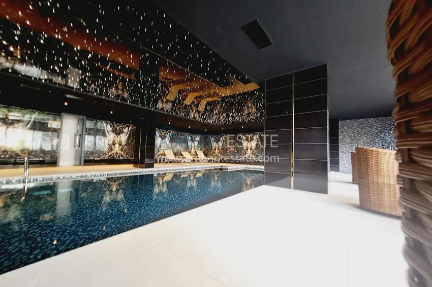 Suitable for short term rentals. 1+1 furnished apartment in a modern complex, Alanya center  13 