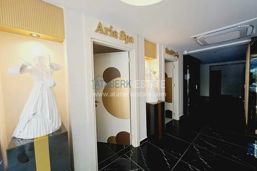 Suitable for short term rentals. 1+1 furnished apartment in a modern complex, Alanya center  18 