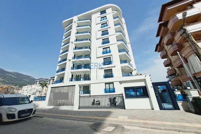 Suitable for short term rentals. 1+1 furnished apartment in a modern complex, Alanya center  2 
