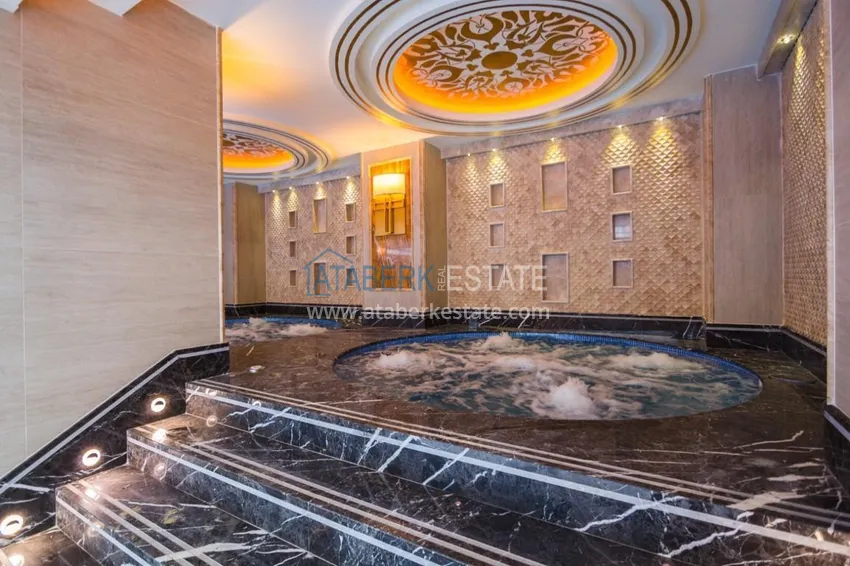 Luxury real estate on the first line in Alanya: stylish apartment, VIP-level complex, Oba district 26 