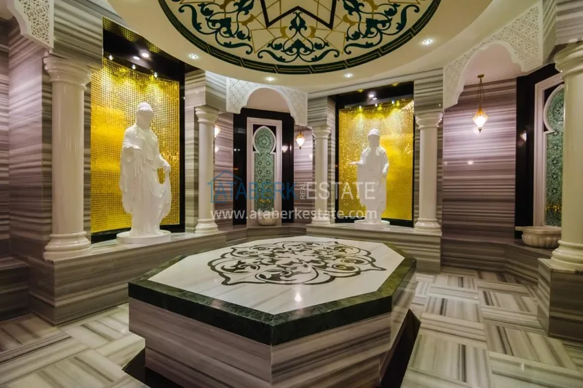 Luxury real estate on the first line in Alanya: stylish apartment, VIP-level complex, Oba district 29 