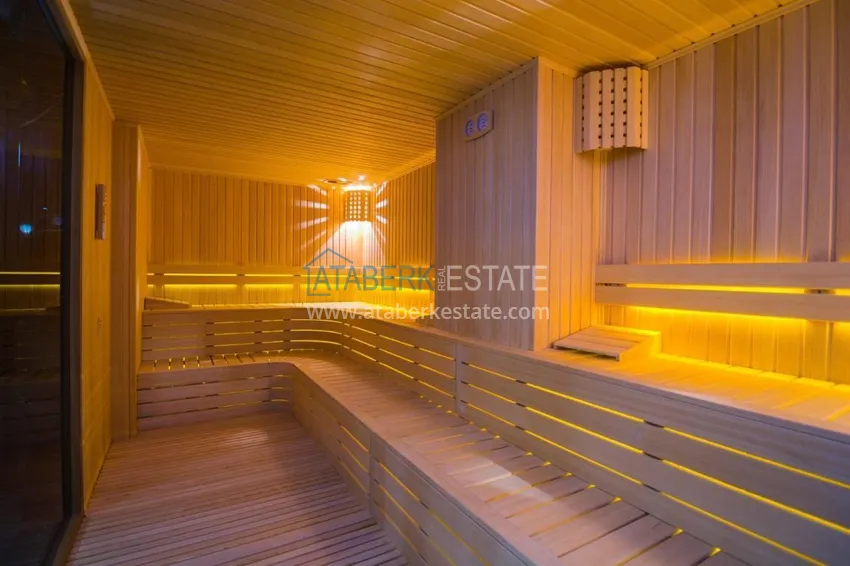 Luxury real estate on the first line in Alanya: stylish apartment, VIP-level complex, Oba district 30 