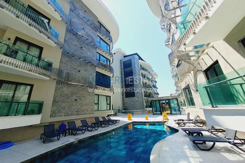 1+1 apartment in a new complex in the center of Alanya. Suitable for short term rentals 2 