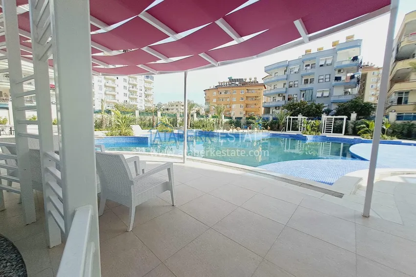 Suitable for short term rentals. 1+1 furnished apartment in a modern complex, Alanya center  4 