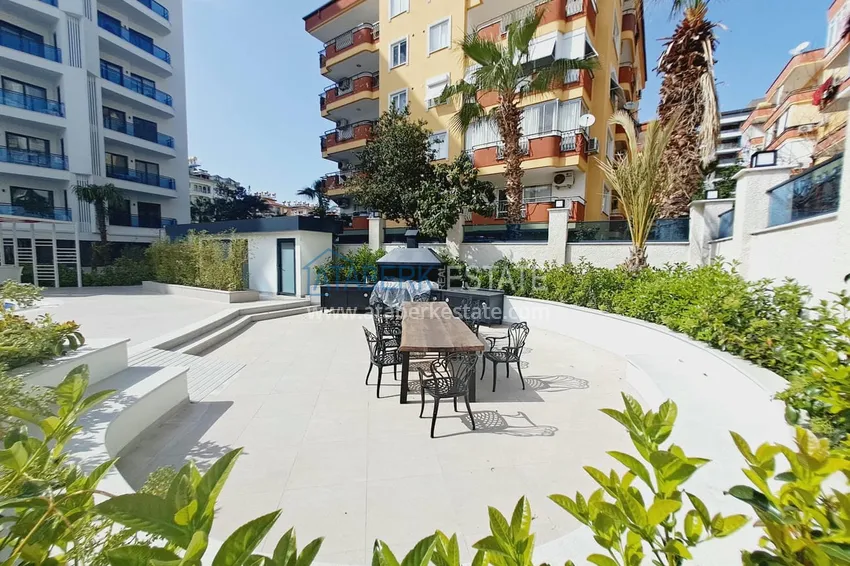 Suitable for short term rentals. 1+1 furnished apartment in a modern complex, Alanya center  5 