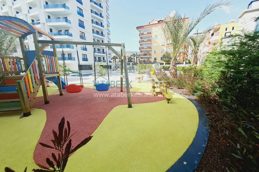 Suitable for short term rentals. 1+1 furnished apartment in a modern complex, Alanya center  7 