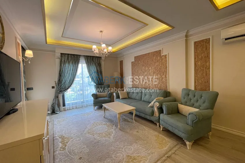 Purchase  Luxury real estate on the first line in Alanya: stylish apartment, VIP-level complex, Oba district 8 