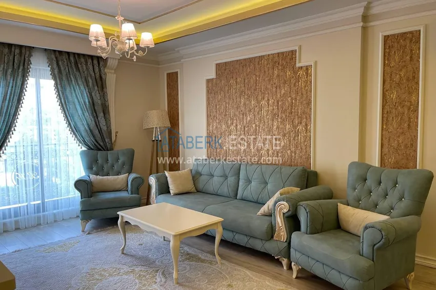 Purchase  Luxury real estate on the first line in Alanya: stylish apartment, VIP-level complex, Oba district 9 