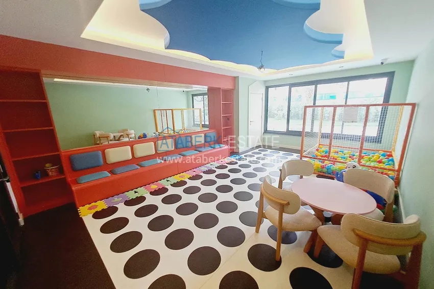 Suitable for short term rentals. 1+1 furnished apartment in a modern complex, Alanya center  10 